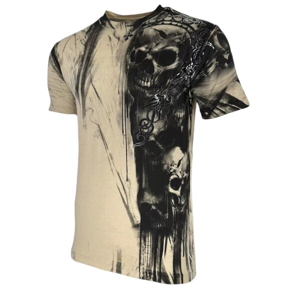 Xtreme Couture by Affliction Men's T-Shirt Walking Skull Biker Y2K S-5XL - Picture 4 of 5